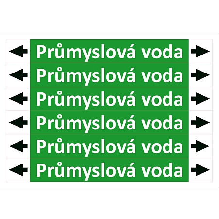 Značení potrubí ISO 20560, průmyslová voda